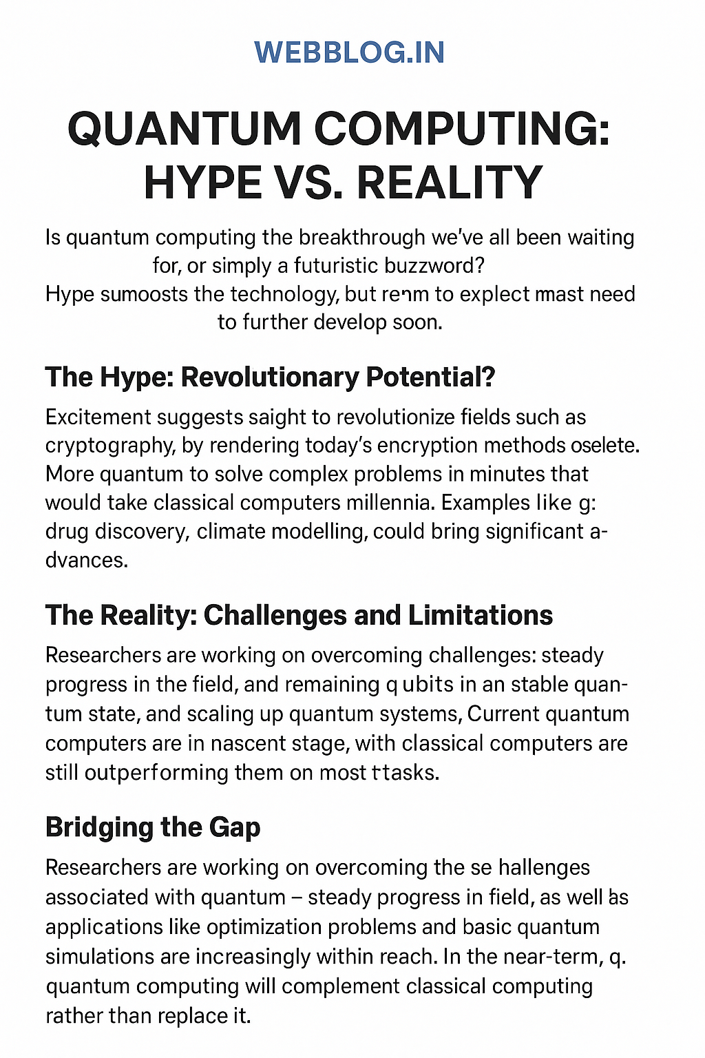 Quantum Computing: Hype vs. Reality